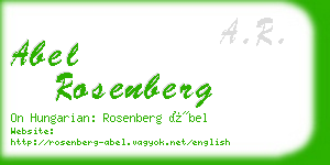 abel rosenberg business card